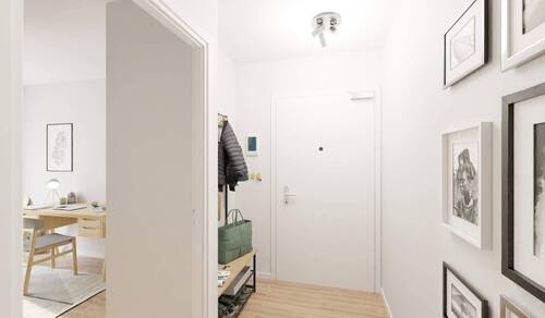 Der Flur bietet Platz für Garderobe und Schuhe - 3 Zimmer Etagenwohnung in Düsseldorf