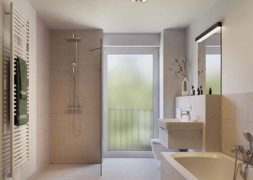 Badezimmer Kurpark Bad Cannstatt - Etagenwohnung mit 103,70 m&sup2; in Stuttgart / Bad Cannstatt zum Kaufen