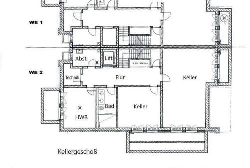 Raumaufteilung - Kellergeschoß - 