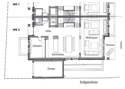 Raumaufteilung - Erdgeschoß - 
