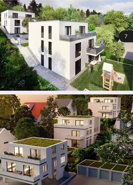 Außenansicht Südwesten und Südosten - 2 Zimmer Etagenwohnung zur Miete in Würzburg