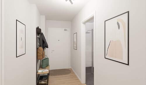 Heller und freundlicher Eingangsbereich - 1 Zimmer Etagenwohnung zum Kaufen in Germersheim