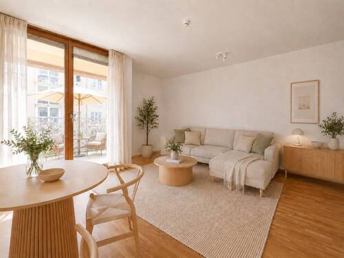 Gemütliches Wohnzimmer - 3 Zimmer Etagenwohnung zum Kaufen in Frankfurt am Main