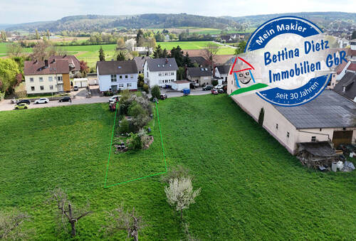 Luftansicht - DIETZ: Feldrandlagen-Baugrundstück für 1-2 Familienhaus in Großostheim zu verkaufen!
