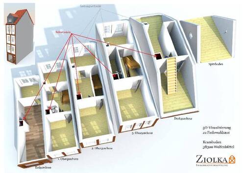 3d Visualisierung der einzelnen Etagen - 