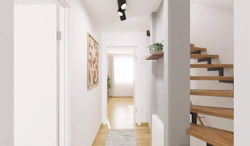 Heller und freundlicher Flur im Obergeschoss - 