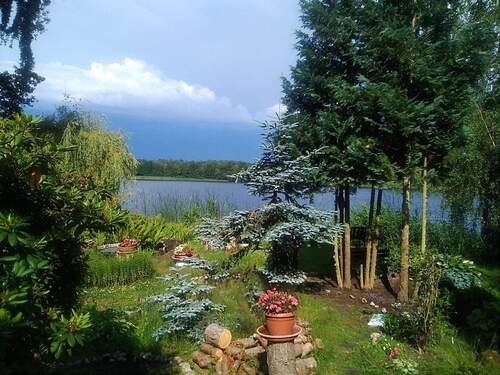 Garten (Blick zum See) - 4 Zimmer Einfamilienhaus zum Kaufen in Bestensee