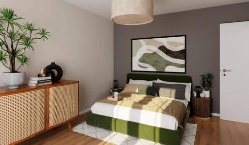 Helles und komfortables Schlafzimmer - 