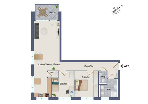 Wohnung-Nr. 5 - Etagenwohnung mit 78,00 m² in Herrenberg / Gültstein zum Kaufen