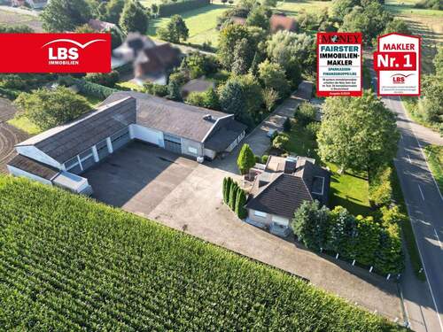 Nordansicht - Einmalig - Zwei Gewerbehallen mit charmantem Wohnhaus und Betriebswohnung auf großem Grundstück...