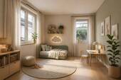KI Kinderzimmer oder Homeoffice Wohnbeispiel - 