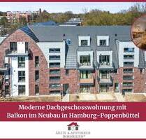 Moderne Dachgeschosswohnung mit Balkon im Neubau in Hamburg-Poppenbüttel