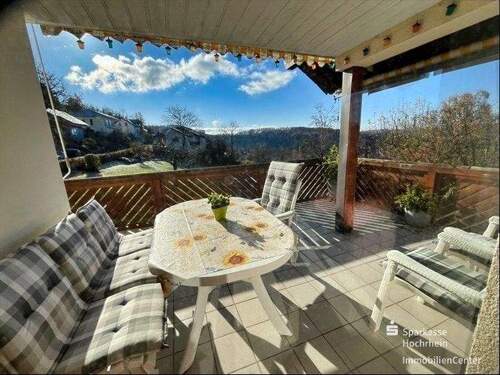 Blick überdachter Balkon - 