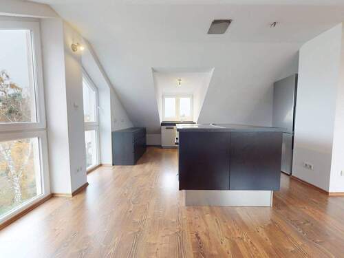 Ansicht IV: Wohn- und Esszimmer mit offenem Küchenbereich - Etagenwohnung mit 98,00 m&sup2; in Erlangen zur Miete