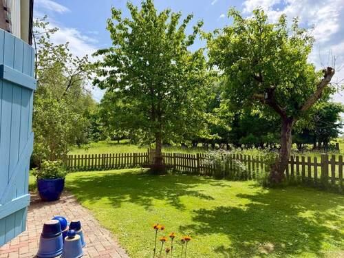 Blick auf den Garten und die Weide - 4 Zimmer Einfamilienhaus zum Kaufen in Butjadingen