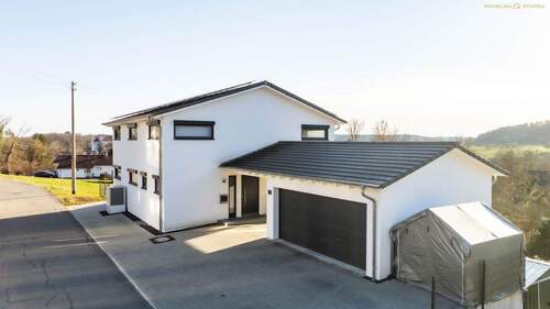 Außenansicht - Modernes Einfamilienhaus mit Einliegerwohnung, Doppelgarage und Carport in Scheer