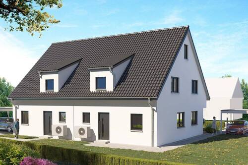 Haus - Nord Ansicht - 5 Zimmer Doppelhaushälfte zum Kaufen in Schwaig