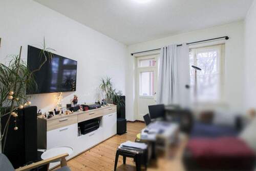 Wohnzimmer - Etagenwohnung mit 47,40 m&sup2; in Berlin zum Kaufen