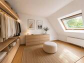 Ankleide Schlafzimmer Haus 3 illustriert - 
