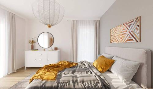 Gemütliches Schlafzimmer 1 - Etagenwohnung mit 87,80 m² in Loddin zum Kaufen