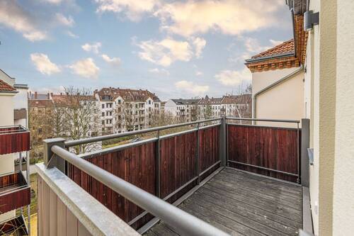 Balkon - Etagenwohnung mit 76,00 m&sup2; in Leipzig zum Kaufen