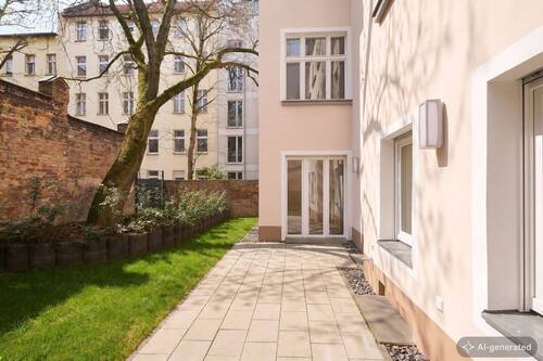 Terrasse mit Ostausrichtung und Garten - 