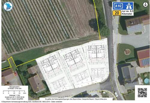 Lageplan mit Doppelhäusern - 4 Zimmer Doppelhaushälfte in Landau