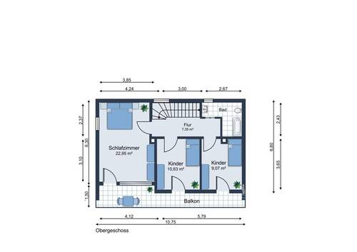 Obergeschoss Bestand - 