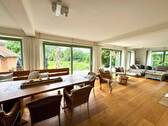 Wohn- und Essbereich mit Kaminofen - 