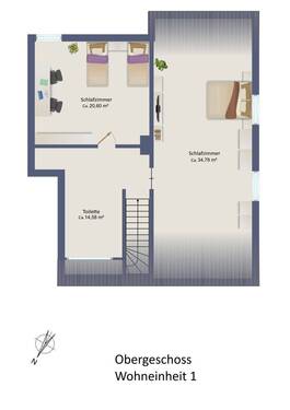 Obergeschoss Wohneineheit 1 - 