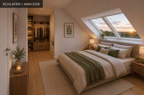 Schlafen - Ankleide_Visualisierung - 3 Zimmer Etagenwohnung in Aystetten