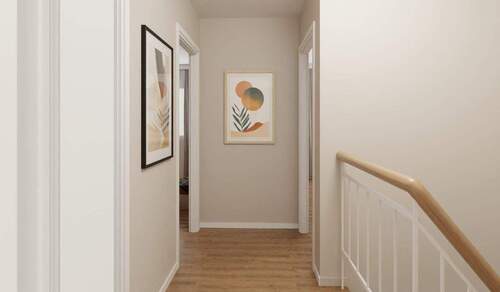 Heller und freundlicher Flur im Obergeschoss - 