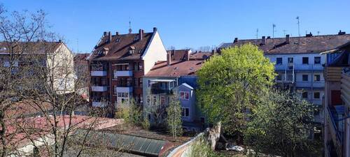 Ausblick vom Balkon - 2,5-Zimmer-Maisonette mit West-Balkon am Pegnitzgrund