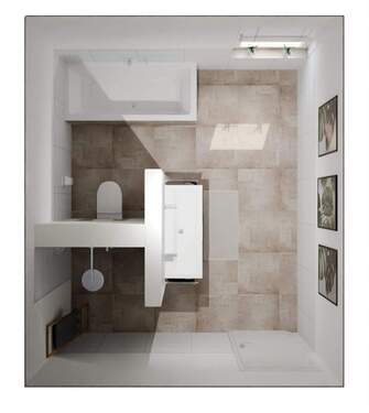 Visualisierung Badfoto mit Badewanne - 