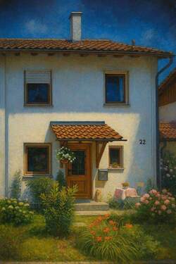 Ansicht Straßenseite - Ruhige Lage! Sehr gepflegte Doppelhaushälfte mit Kachelofen u. gemütlichem Garten in Kastl