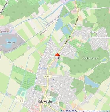 Lageplan - Grundstück in Edewecht