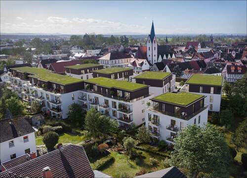 Visualisierung - Genehmigtes Projekt für 74 Wohnungen im Stadtkern Babenhausen