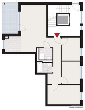immoGrafik-Exposeplan-24940100101-unmoebl-DINA3 - 4 Zimmer Etagenwohnung zur Miete in Holzgerlingen