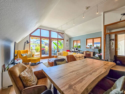 Wohnzimmer - Etagenwohnung mit 120,70 m² in Kehl zum Kaufen