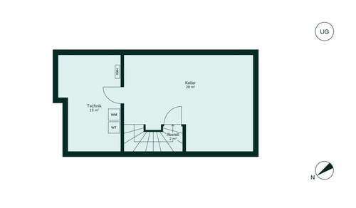Hier gibt es genug Stauraum im Untergeschoss - 