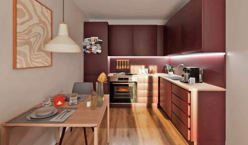 Offene Wohnküche - 2 Zimmer Etagenwohnung zum Kaufen in Düsseldorf