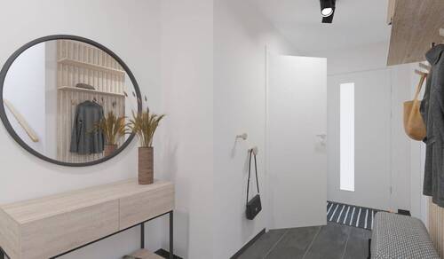 Visualisierung des Flures des Doppelhauses - 4 Zimmer Doppelhaushälfte zum Kaufen in Großpösna