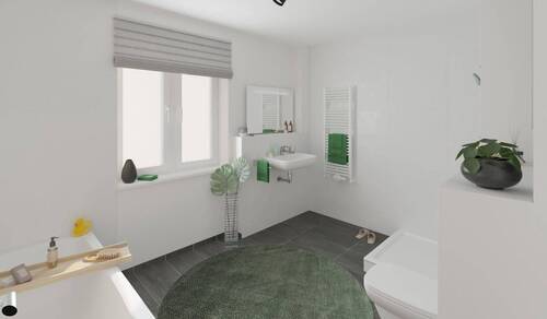 Visualisierung des Badezimmers des Doppelhauses - 