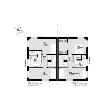1. Obegeschoss - 6 Zimmer Doppelhaushälfte in Hamburg