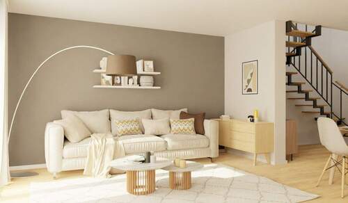 Visualisierung des Wohnzimmers im Reihenhaus - 5 Zimmer Reihenendhaus zum Kaufen in Herzogenrath-Kohlscheid