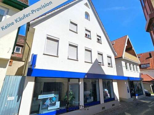 Hausansicht - 2 Wohn- und Geschäftshäuser in attraktiver Altstadtlage von Kirchheim - nur 100 m zum Marktplatz!