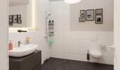 Badezimmer mit bodengleicher Dusche - 