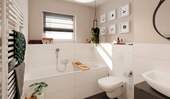 Badezimmer mit Badewanne - 