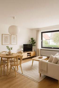 Wohnzimmer (Möbel visualisiert) - 