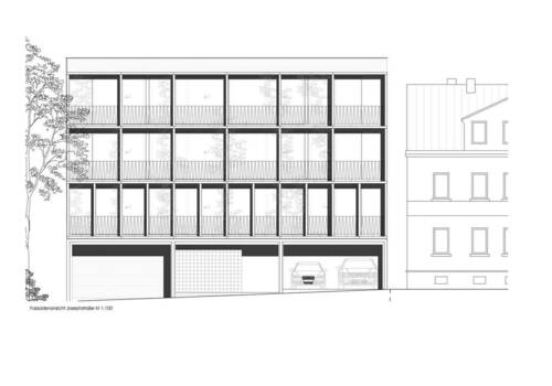 Fassade (Westen) - 2 Zimmer Etagenwohnung zum Kaufen in Leipzig
